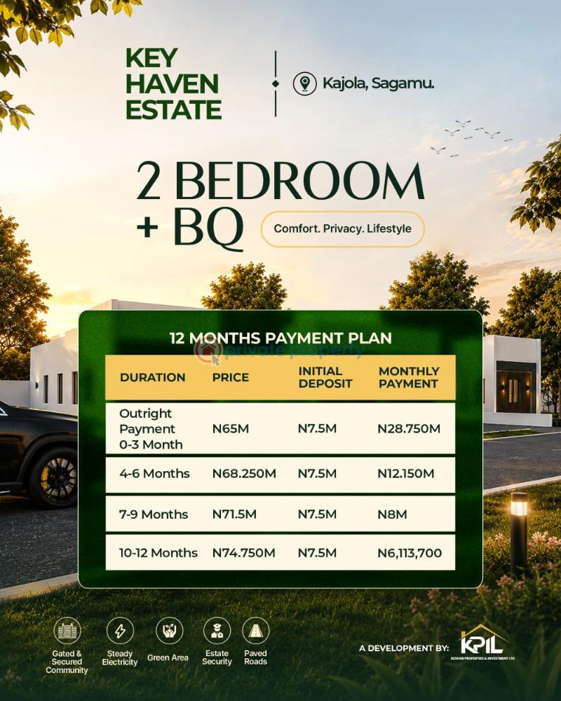 2 bedroom Detached Bungalow For Sale Kajola Sagamu Ogun - 1