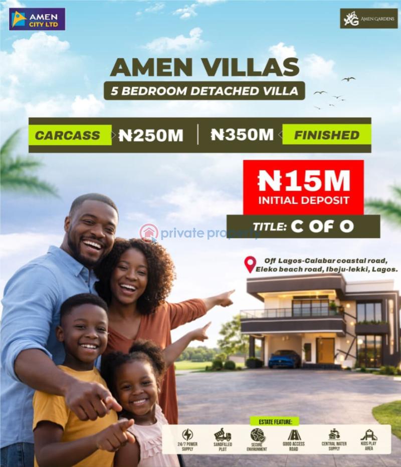5 bedroom Detached Duplex For Sale Amen Villas Inside Amen Gardens Estate Eleko Beach Road Eleko Ibeju-Lekki Lagos - 0