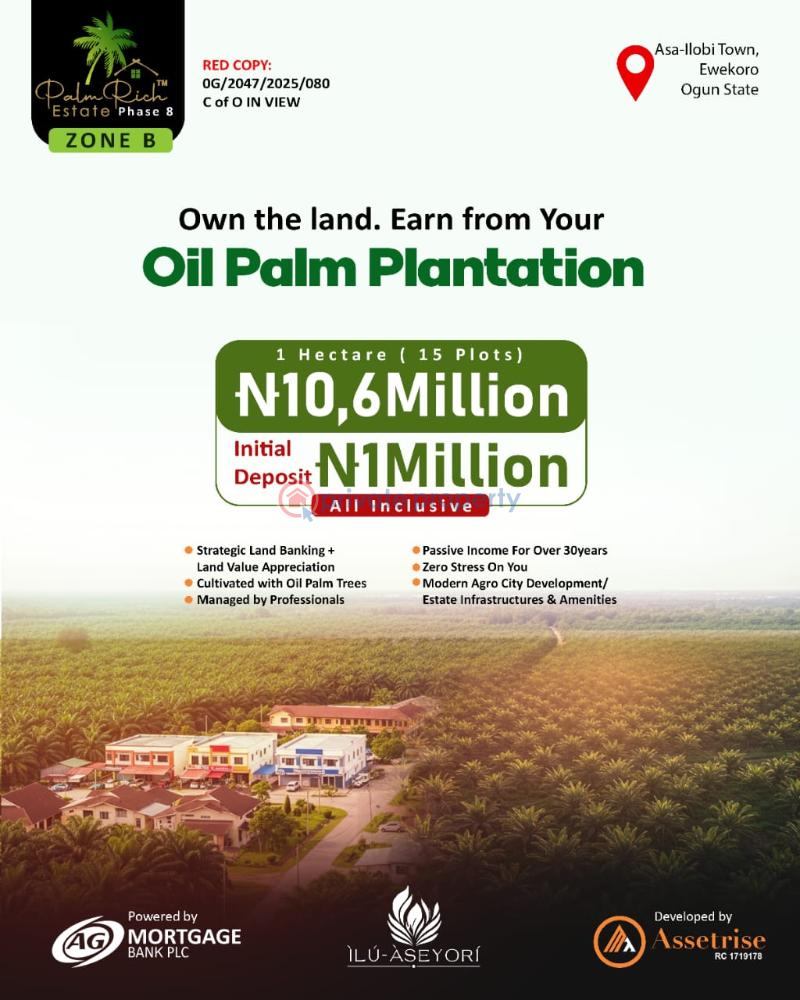 Mixed use Land For Sale Palmrich Estate Phase 8 Ibese Ewekoro Lagos Abeokuta Road Ogun Abese Ewekoro Ogun - 2