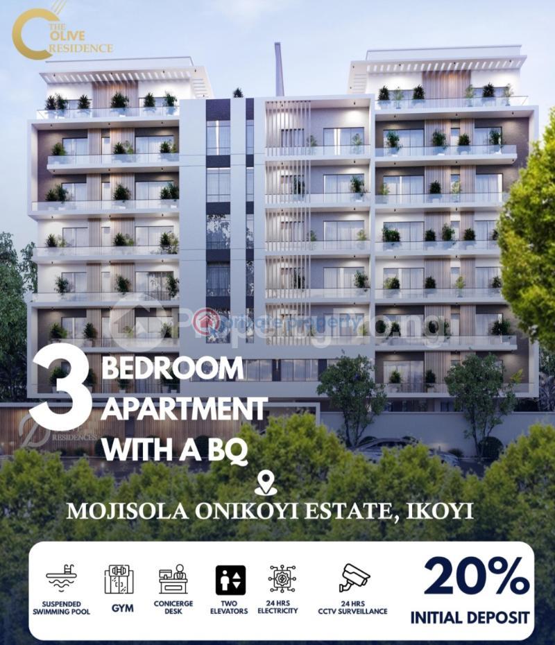 3 bedroom Shared Apartment For Sale . Mojisola Onikoyi Estate Lagos - 0