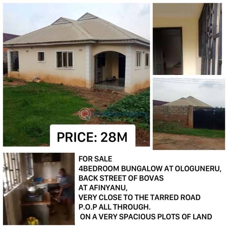 Bungalow For Sale Ologuneru Ibadan, Back Street Of Bovas At Afinyanu, Ibadan Oyo