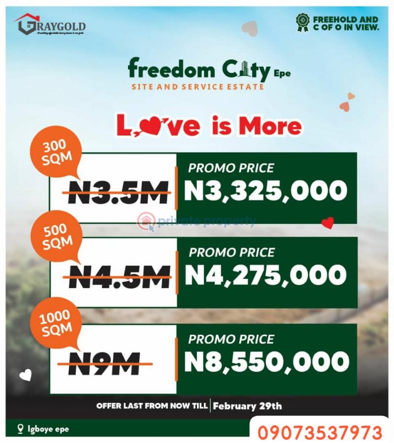 Residential Land For Sale Freedom City Sites And Service Estate, Price Is With Both Land And Ducuments.deposit 500k Then Spread Your Balance Within 6month Interest Free Epe Lagos - 13