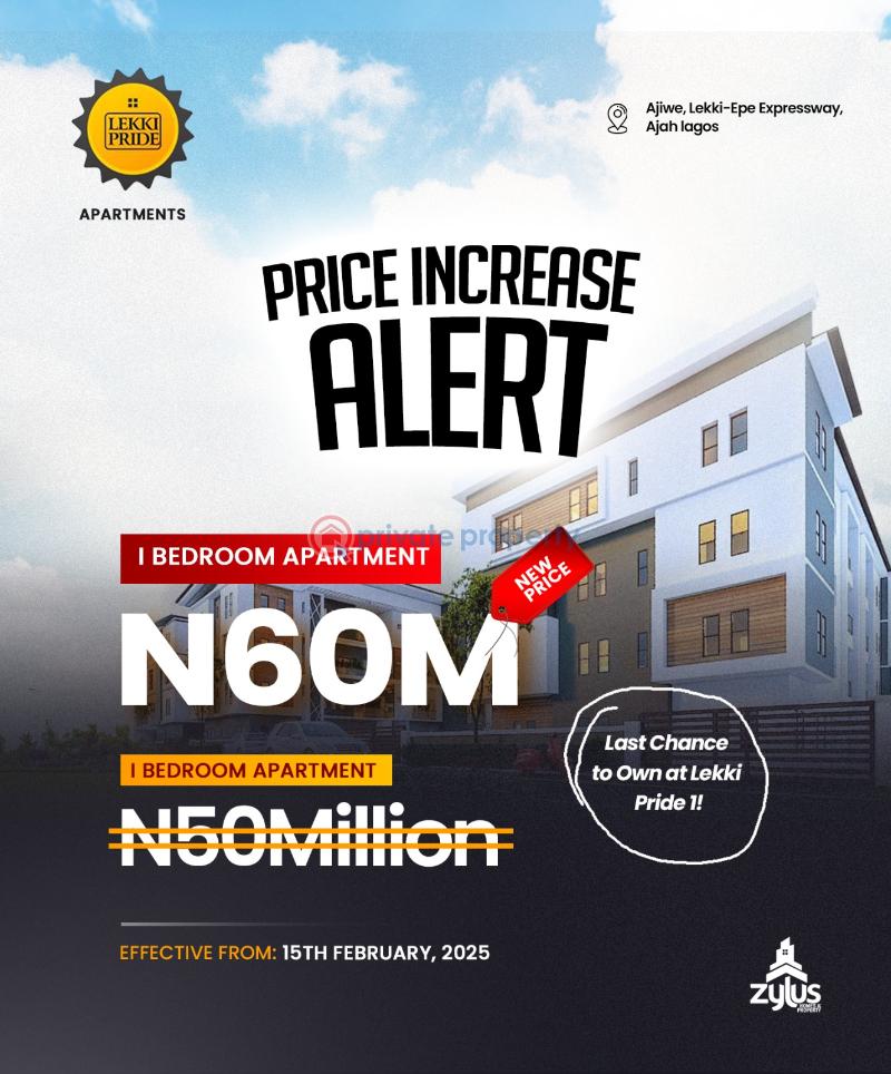 1 bedroom Block Of Flats For Sale Off Lekki Epe Expressway, Before Killamanjaro Kitchen, Lekki Pride 1 Ajiwe Ajah Lagos