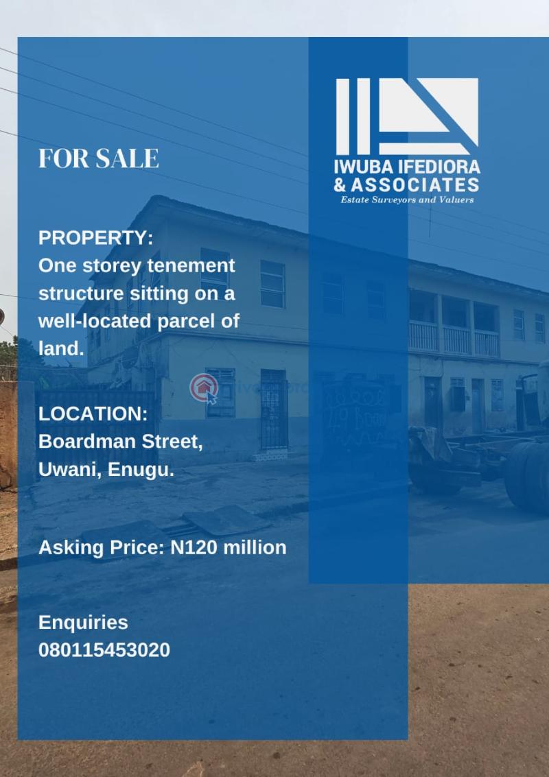 House For Sale Boardman Street, Uwani Enugu Suburb Enugu Area 