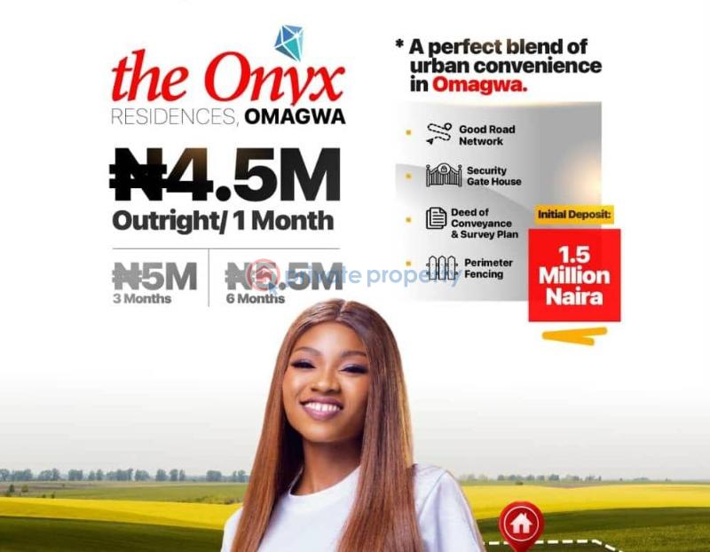 Onyx residence omagwa Mixed use Land For Sale Omagwa Close To Port Harcourt International Airport Ikwerre Rivers