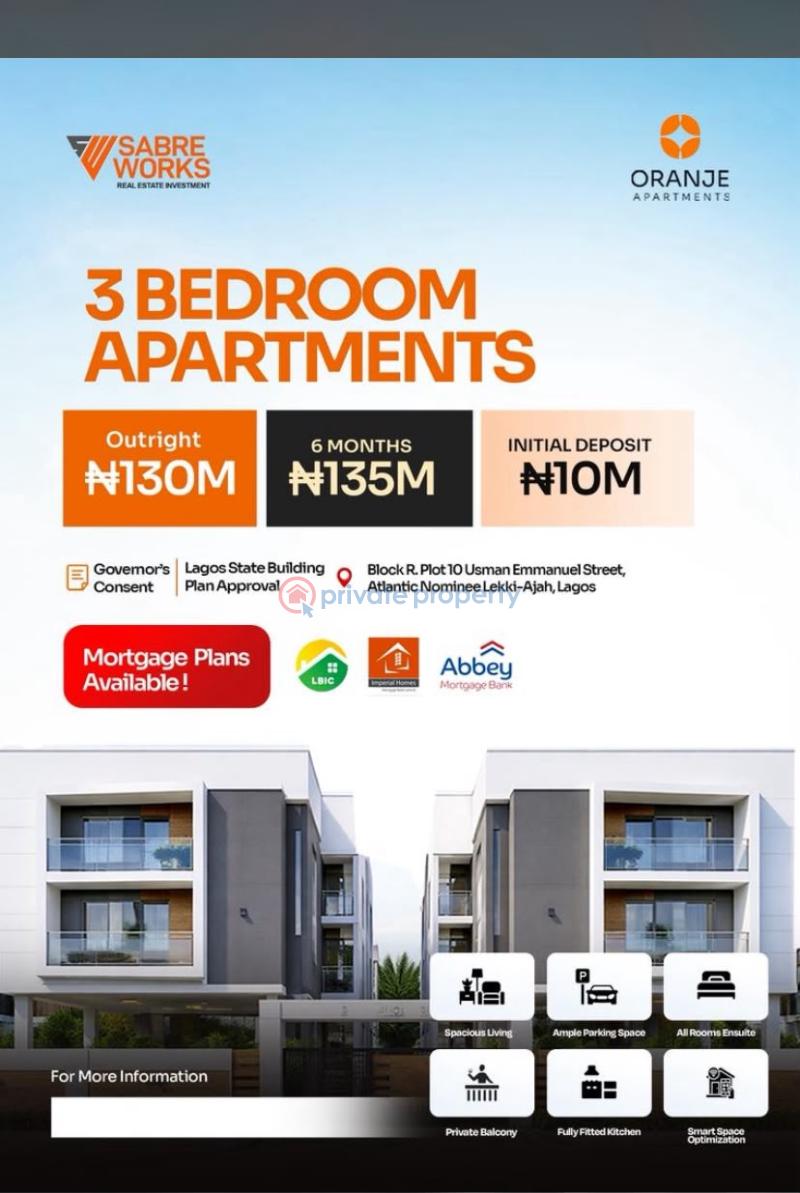 3 bedroom Flat & Apartment For Sale Atlantic Nominee Ajah Lagos - 0