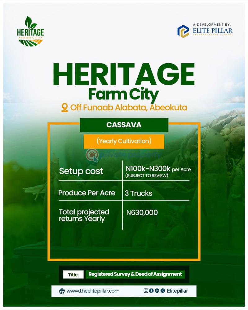 Industrial Land For Sale Five Minutes Drive Away From The University Of Agriculture. Alabata Abeokuta Ogun - 0