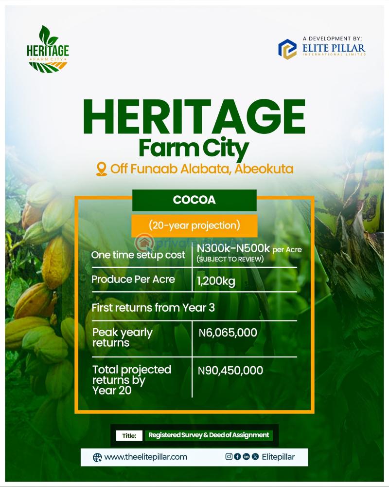 Industrial Land For Sale Five Minutes Drive Away From The University Of Agriculture. Alabata Abeokuta Ogun - 1