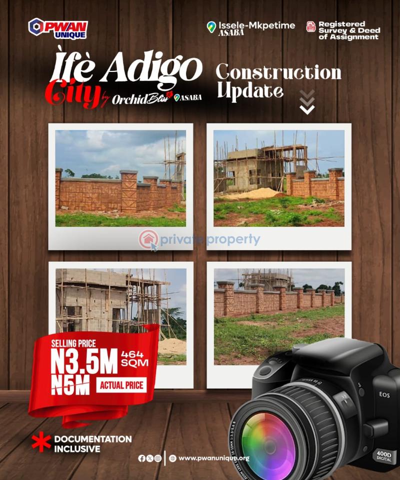 Land For Sale Ife Adigo City Estate, Issele Mkpetime, Asaba Asaba Delta