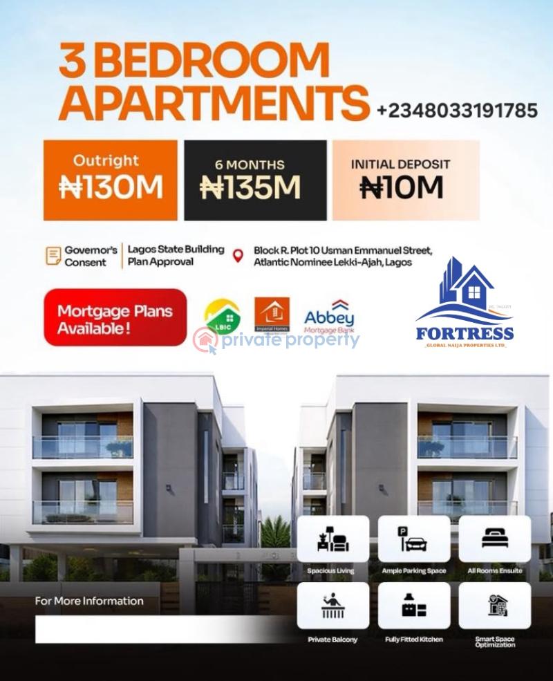 3 bedroom Block Of Flats For Sale Abraham Adesanya Ajah Lagos