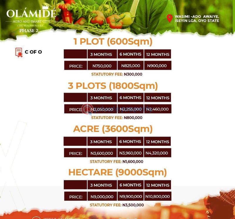 Mixed use Land For Sale Olamide Agro And Smart City Phase 2 Located At Wasimi Ado Awaye Iseyin Lga Oyo  - 4