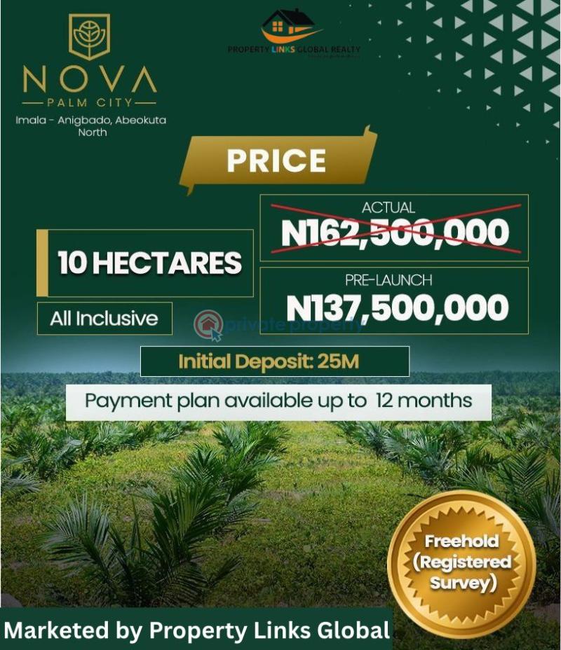 Industrial Land For Sale Novn Palm City In Malachi Anigbado Abeokuta Adatan Abeokuta Ogun - 1