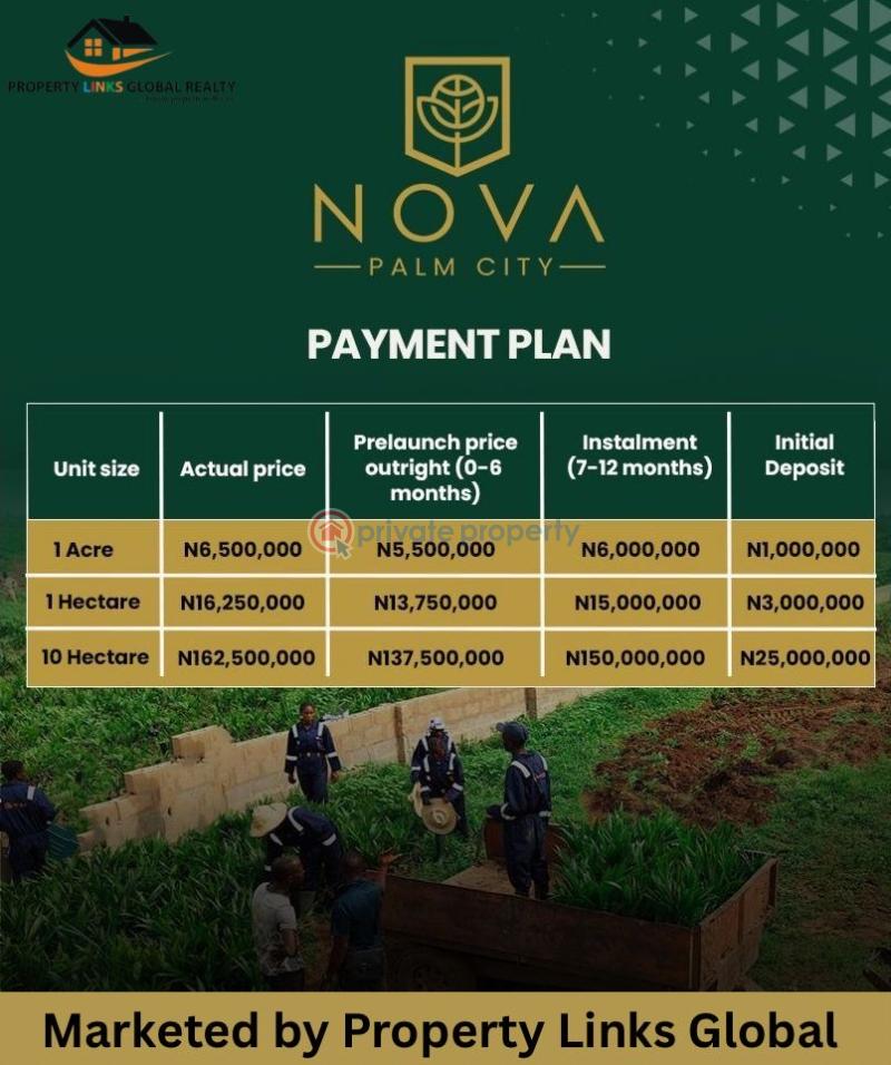 Commercial Land For Sale Nova Palm City Located At Imala Anigbado Abeokuta North (1 Acre) Abeokuta Ogun - 1