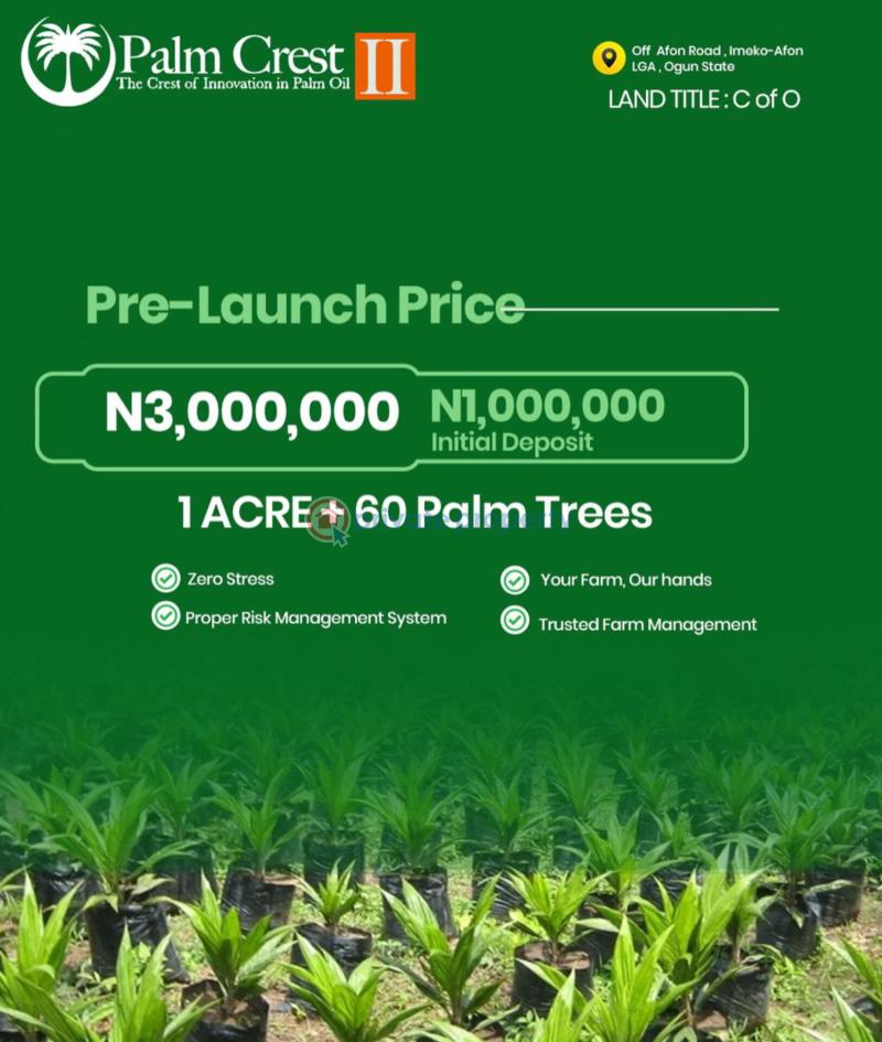 Commercial Land For Sale Palmcrest Phase 2 Imeko Afon Local Government Area Ogun Ogun area 