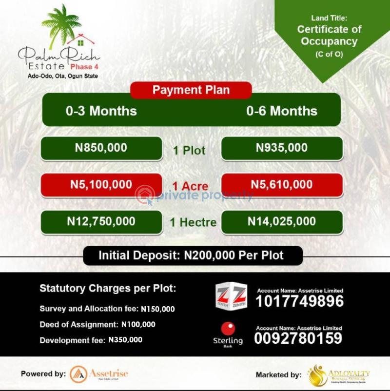 Commercial Land For Sale Ado Odo Ota Sango Palmrich Estate Phase Ado 4 Ado Odo/Ota Ogun - 1