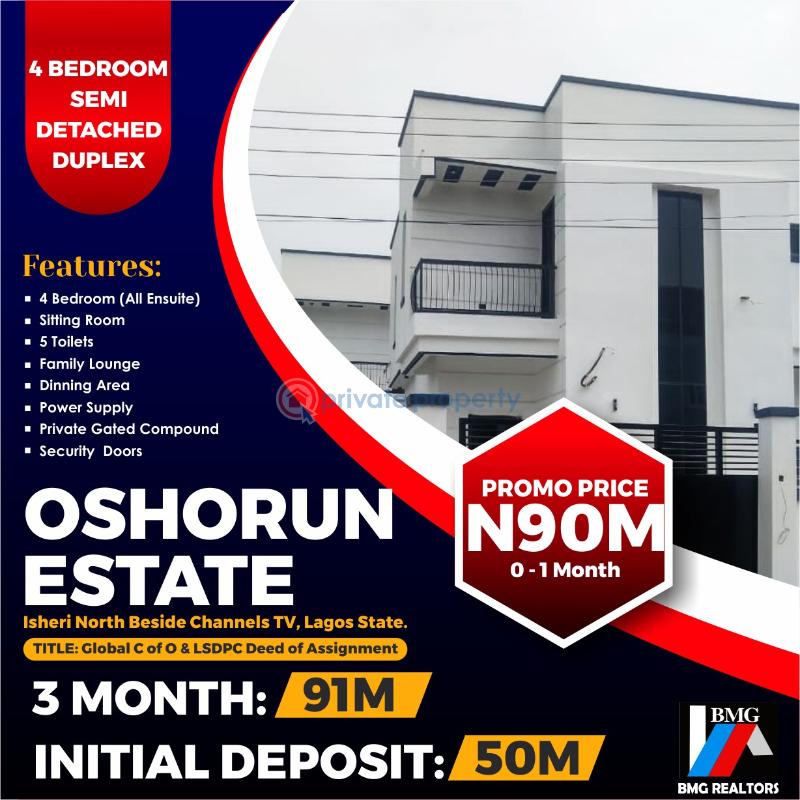 4 bedroom Duplex For Sale Beside Channels Tv Office Complex. It's Less That 6 Minutes Drive From The Lagos Ibadan Express And About 15 Minutes Drive To The Lagos State Secretariat, Alausa. Magodo Isheri Ikeja Lagos - 2