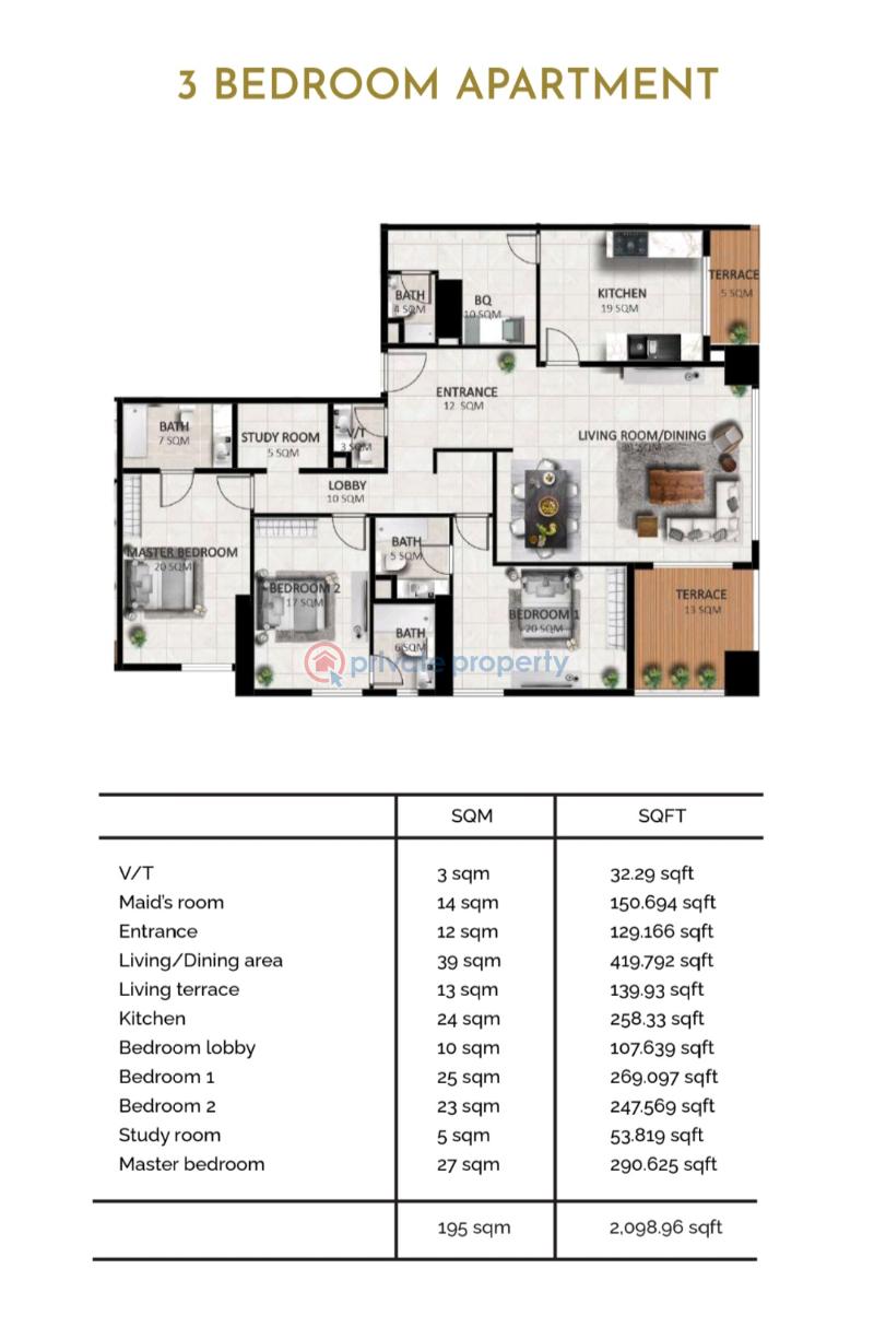 3 bedroom Shared Apartment For Sale . Eko Atlantic Victoria Island Lagos - 4