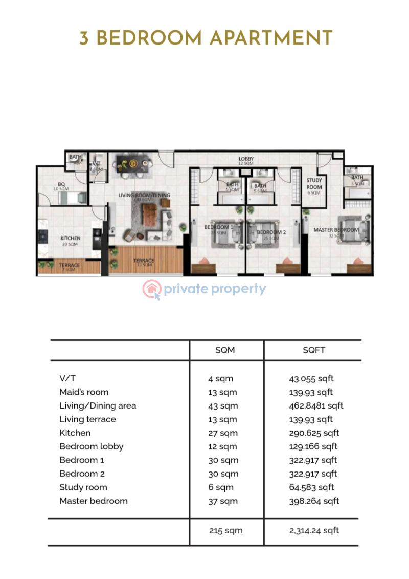 3 bedroom Shared Apartment For Sale . Eko Atlantic Victoria Island Lagos - 3