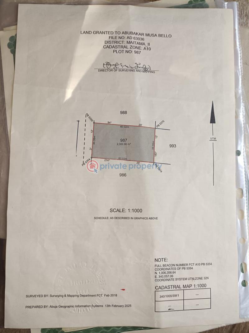 Residential Land For Sale Maitama Abuja Phase 1 