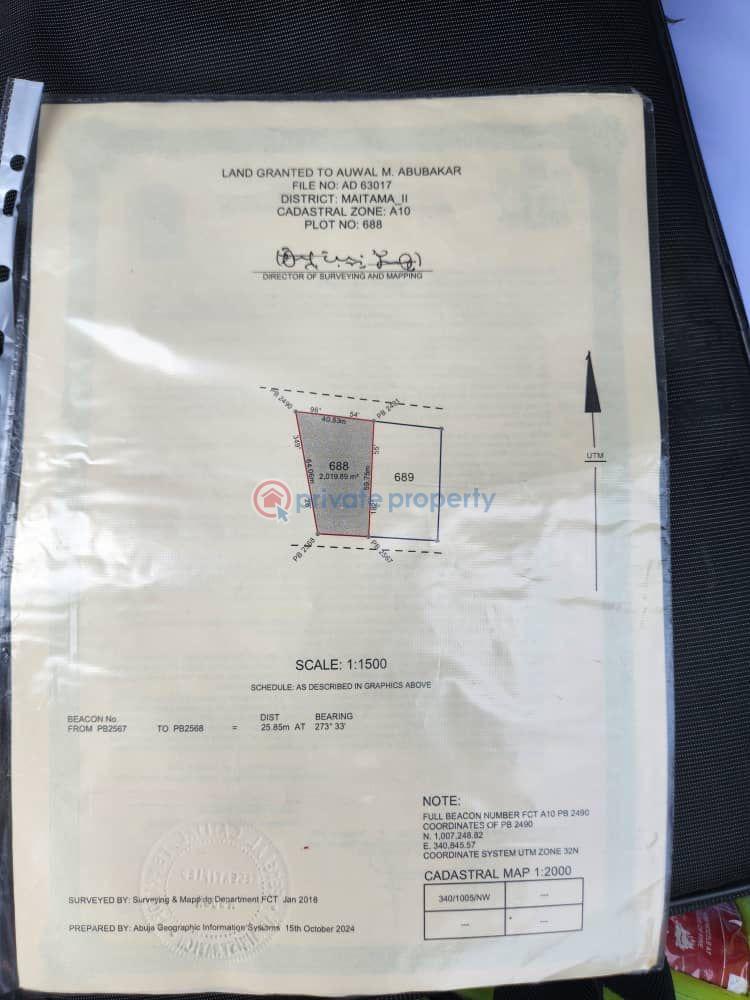 Land For Sale Maitama Abuja Phase 1 