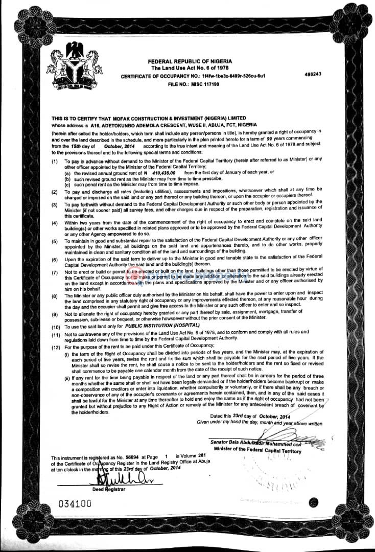 Commercial Land For Sale Galadimawa Abuja Phase 3  - 1