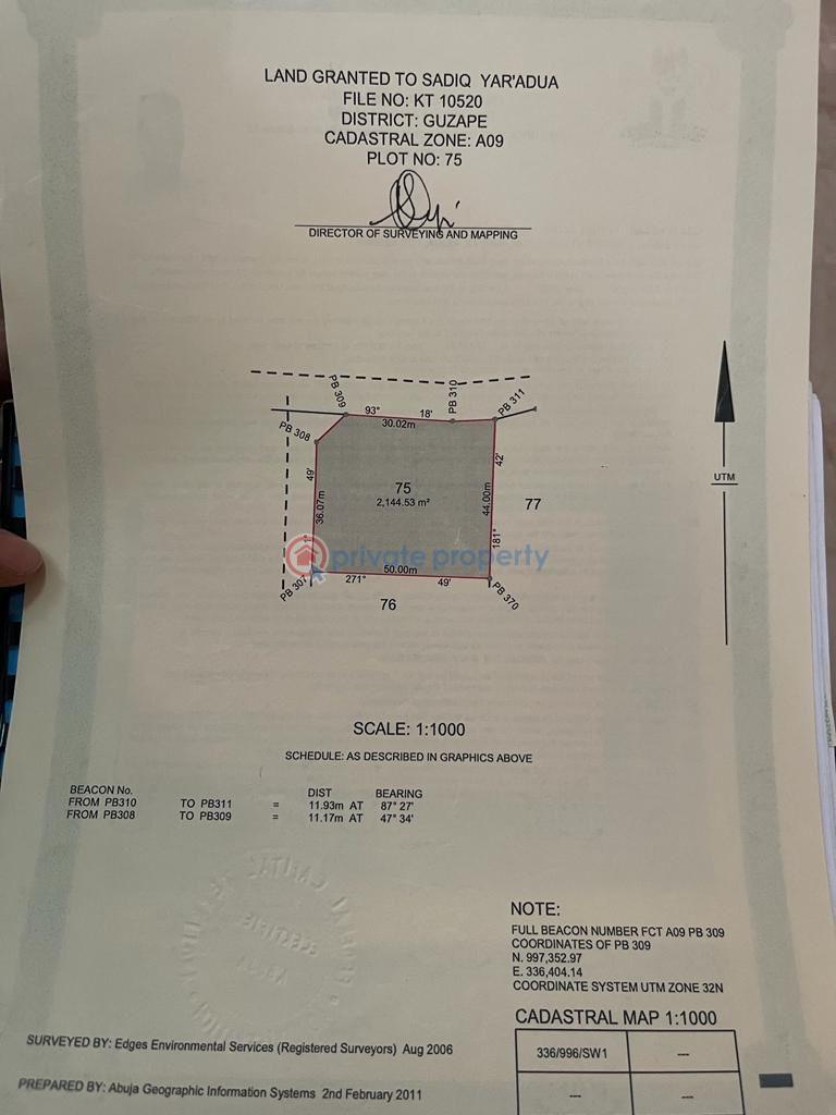 Land For Sale Guzape Abuja Phase 1  - 0
