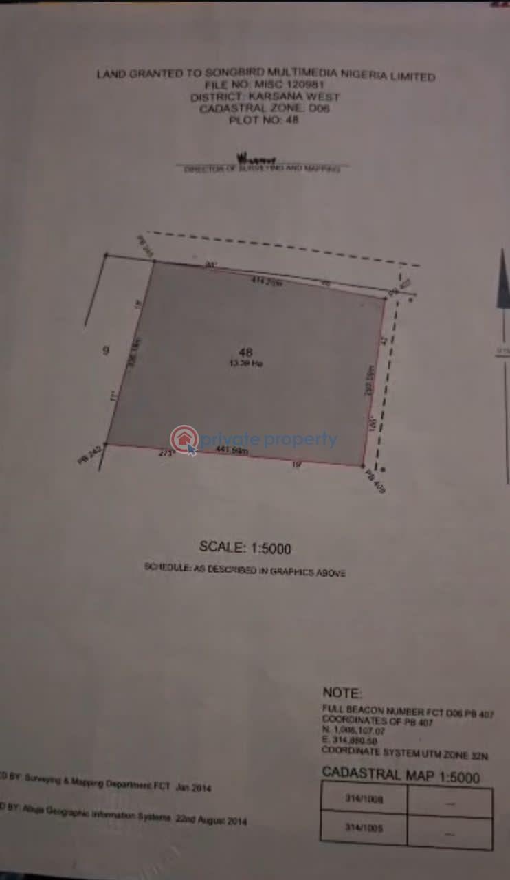 Residential Land For Sale Karsana Abuja Phase 3 