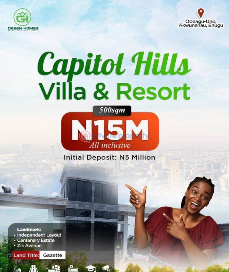 Mixed use Land For Sale Capitol Hills Villa & Resort Estate Obeagu Uno Akwunanau Enugu Area 