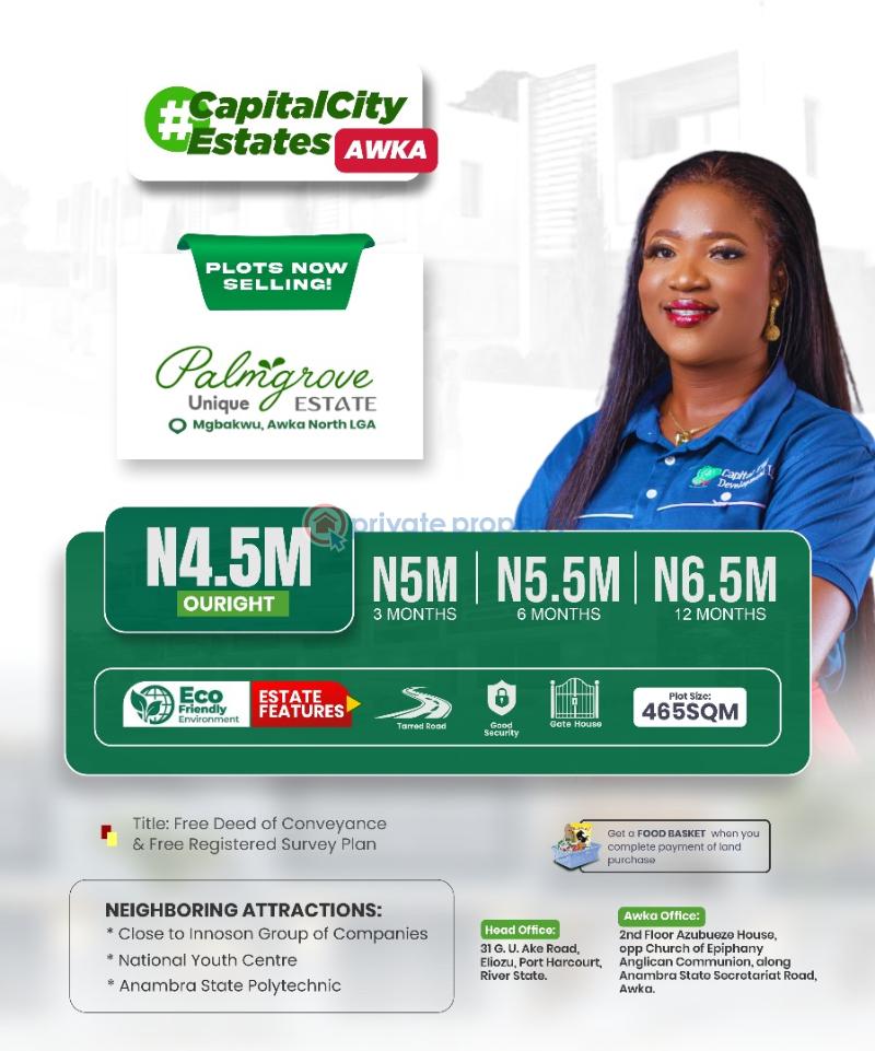 Residential Land For Sale Palm Grove Unique Estate Awka North Anambra
