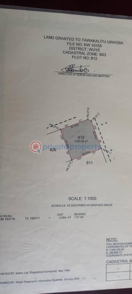 Commercial Land For Sale Wuye Abuja Phase 2 