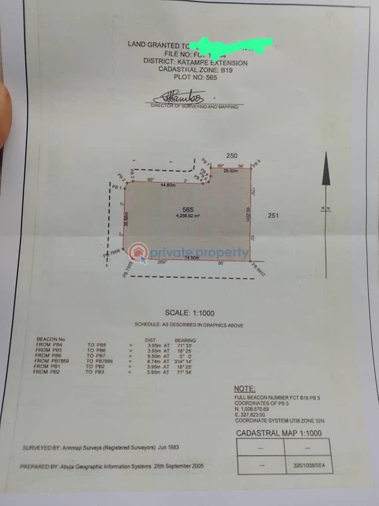 Residential Land For Sale Katampe Ext. Abuja Phase 2 