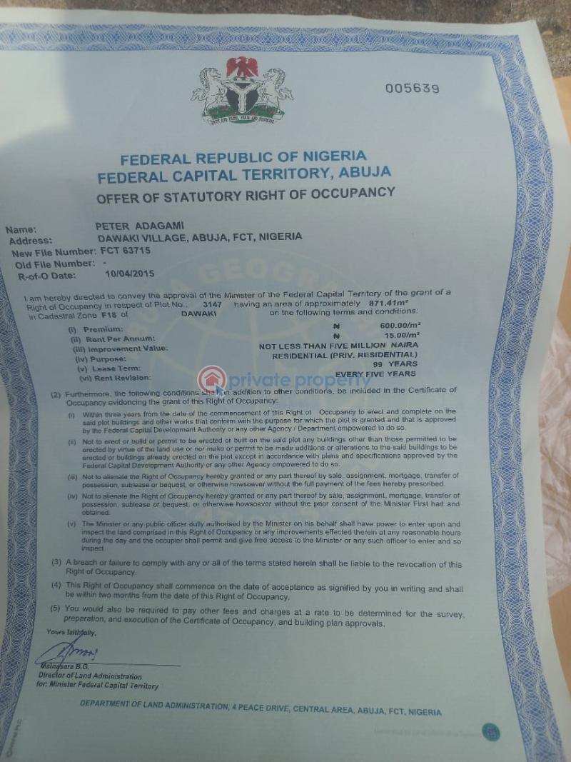 Residential Land For Sale Dawaki Abuja Phase 3 