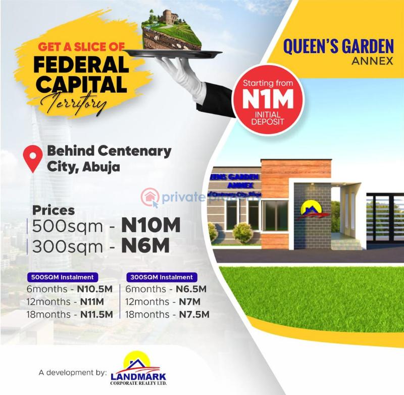 Mixed use Land For Sale Behind Centinary City Queens Park Estate Abuja Phase 4 