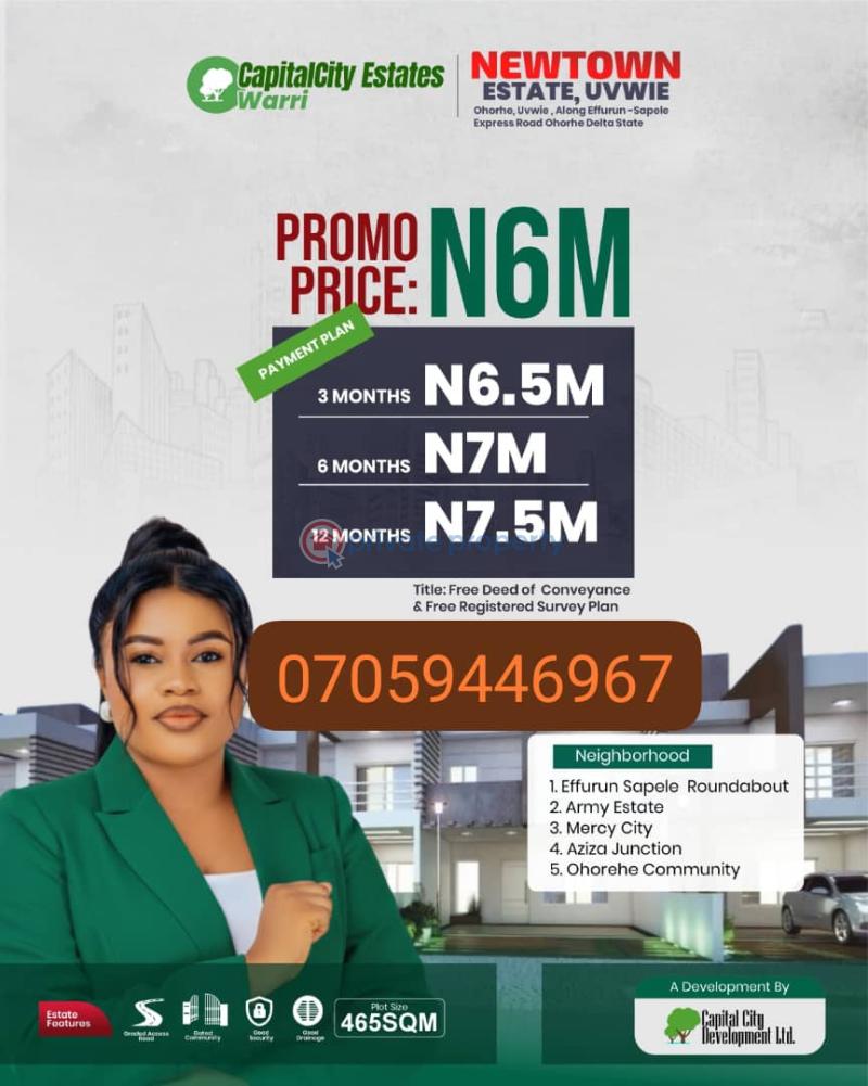 Residential Land For Sale Along Effurun Sapele Expressway Ohorhe Uvwie Delta