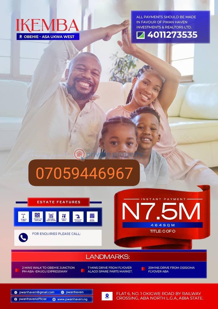 Mixed use Land For Sale Asa Obehie,2min From Aba Portharcourt Road Ukwa West Abia