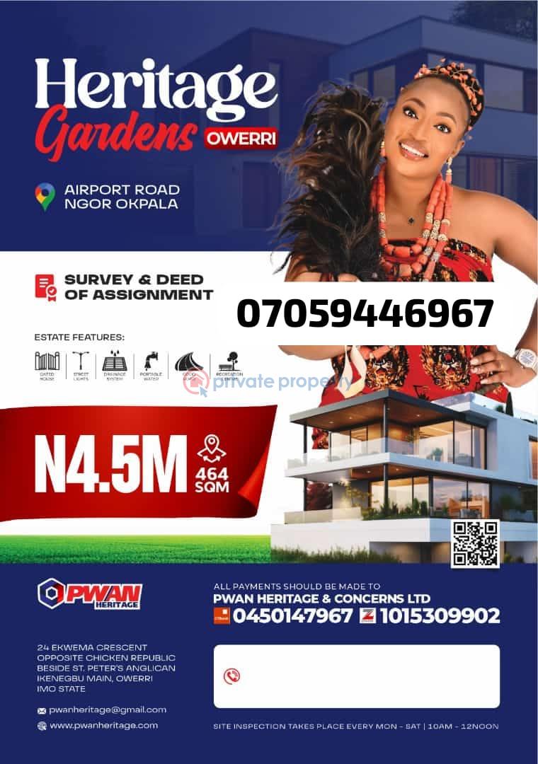 Mixed use Land For Sale Along Airport Road Ngor-Okpala Imo