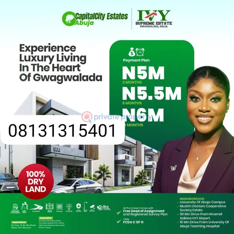 Residential Land For Sale Close To University Of Abuja Campus Gwagwalada Abuja Phase 4 