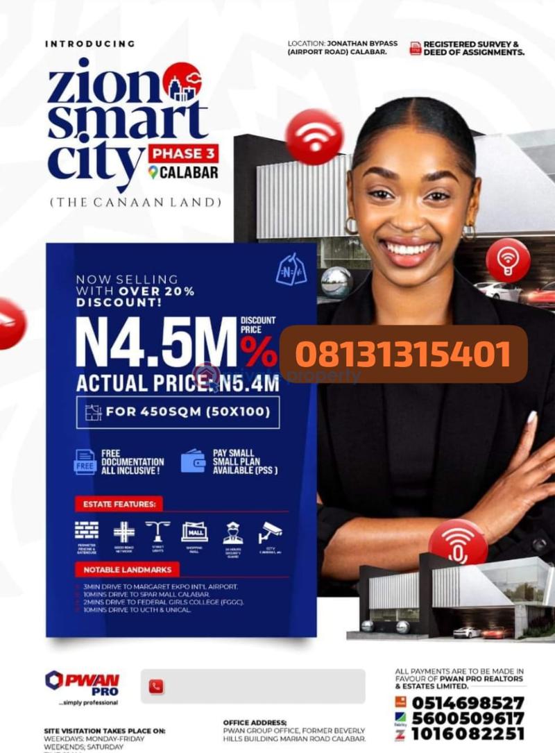 Mixed use Land For Sale Good Ebele Jonathan Bypass.5mins To The Airport Calabar Cross River