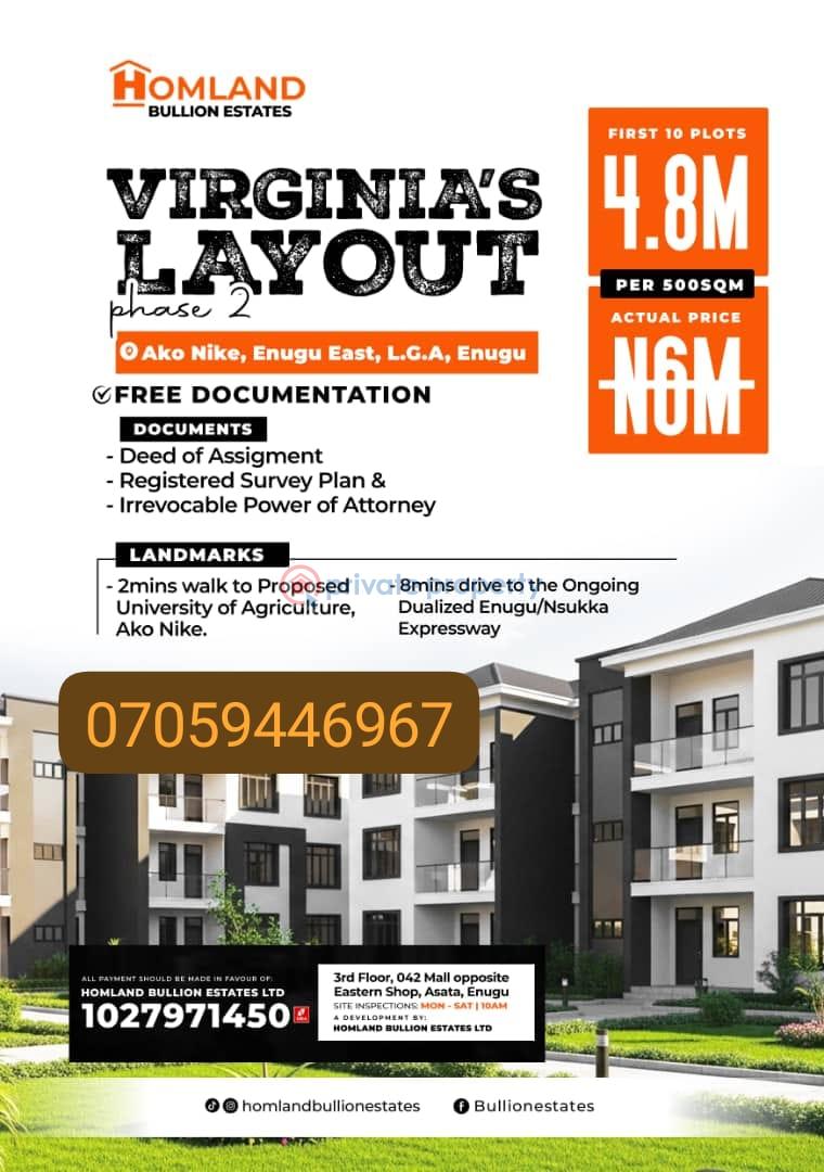 Land For Sale Ako Nike Enugu East Enugu Area 