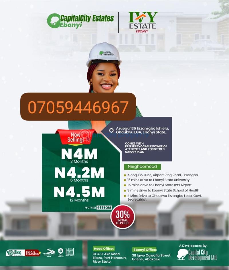 Mixed use Land For Sale Close To School Of Health Ohaukwu Ebonyi