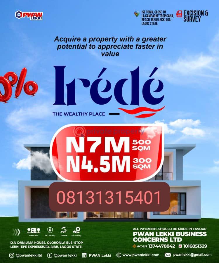 Mixed use Land For Sale Ise Town, Close To La Campaigne Tropicana Ise Town Ibeju-Lekki Lagos