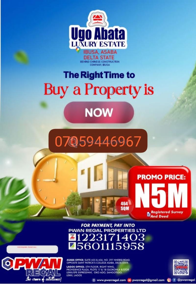 Mixed use Land For Sale Behind Chinese Construction Company Oshimili North Delta