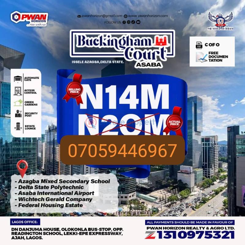 Land For Sale 10mins To Asaba International Airport Asaba Delta