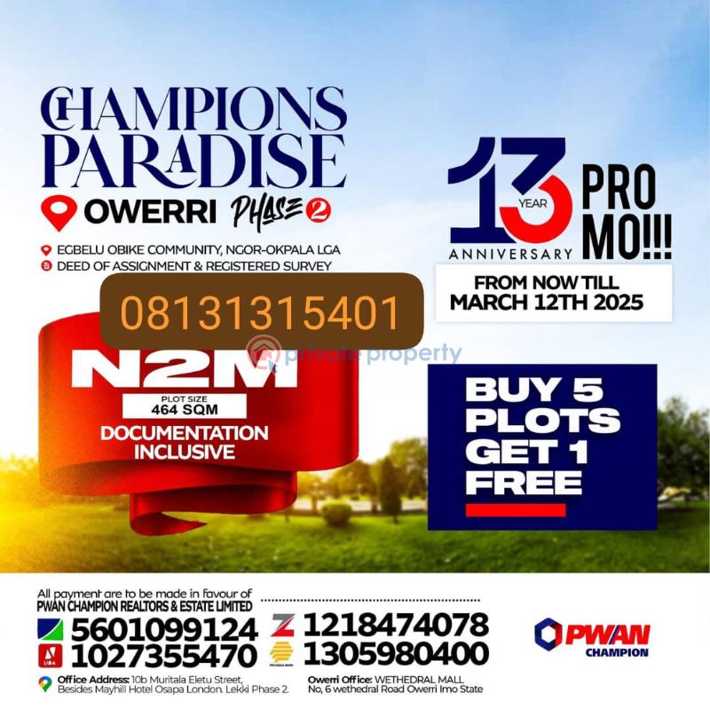 Mixed use Land For Sale Obike Ngor Okpala Ngor-Okpala Imo
