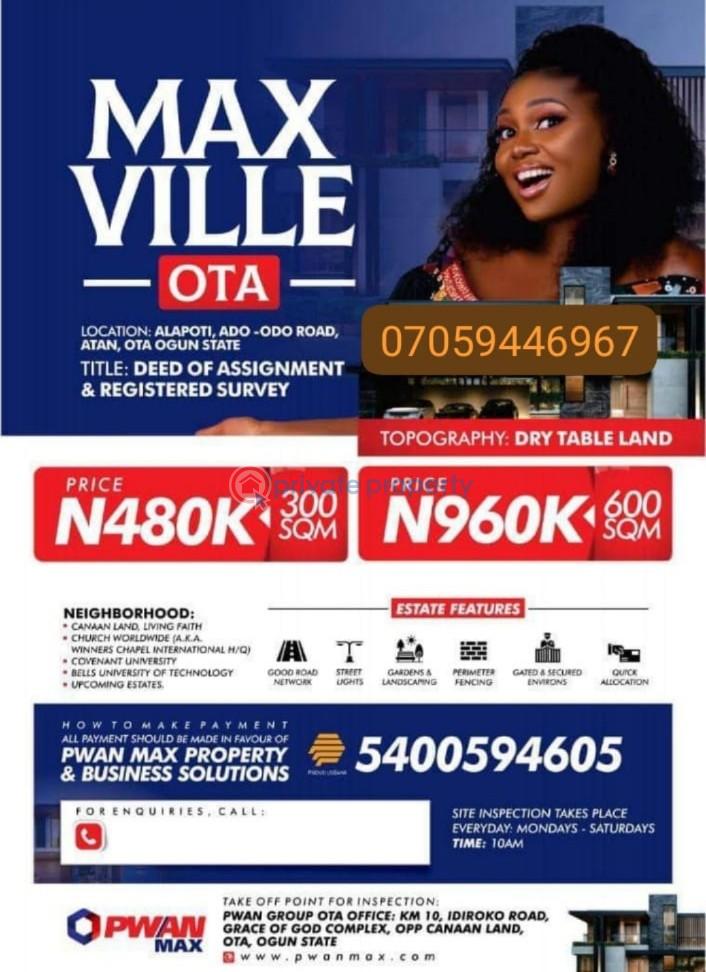 Land For Sale Alapoti Ado Odo Road Atan Ota Ogun State Ogun Ogun area 
