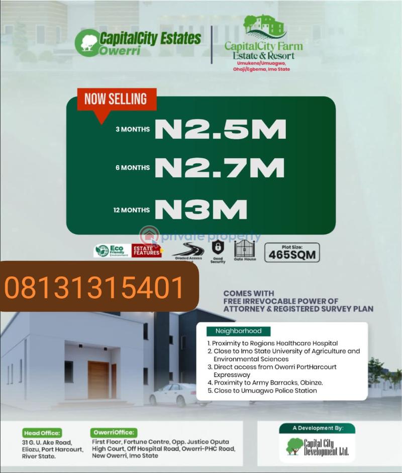 Mixed use Land For Sale Umukene Ohaji/Egbema Imo
