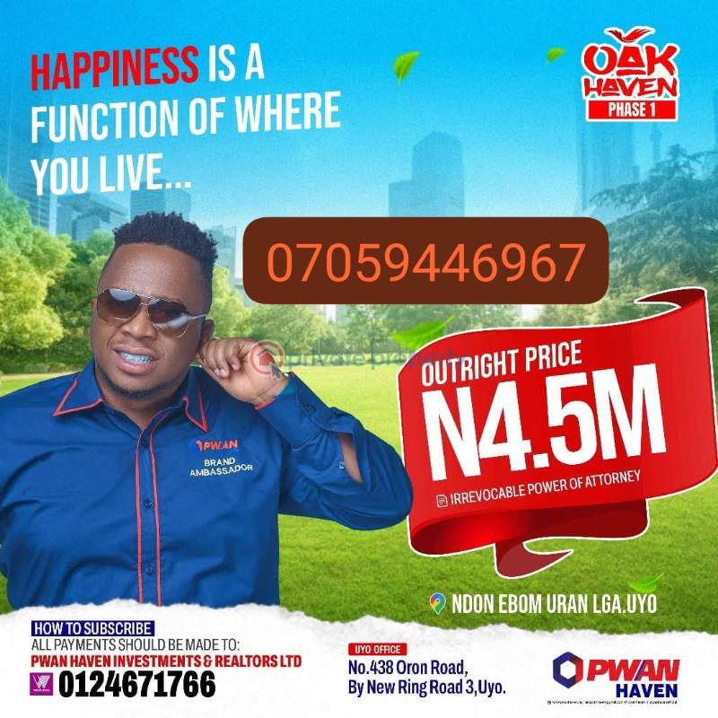 Mixed use Land For Sale Along Airport Road Uruan Akwa Ibom