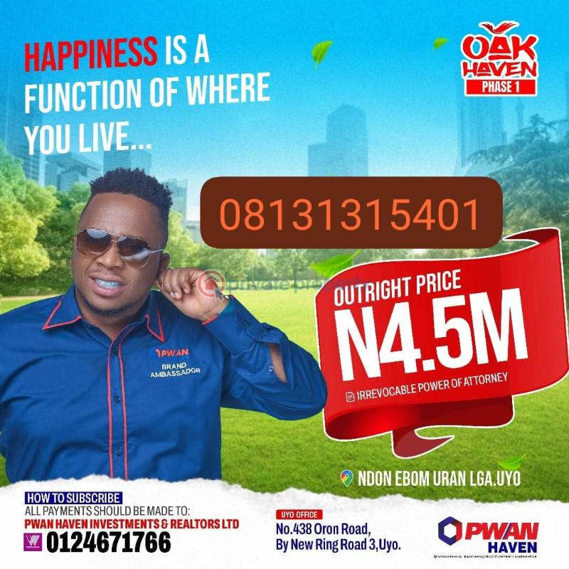 Mixed use Land For Sale Along Airport Road Uruan Akwa Ibom