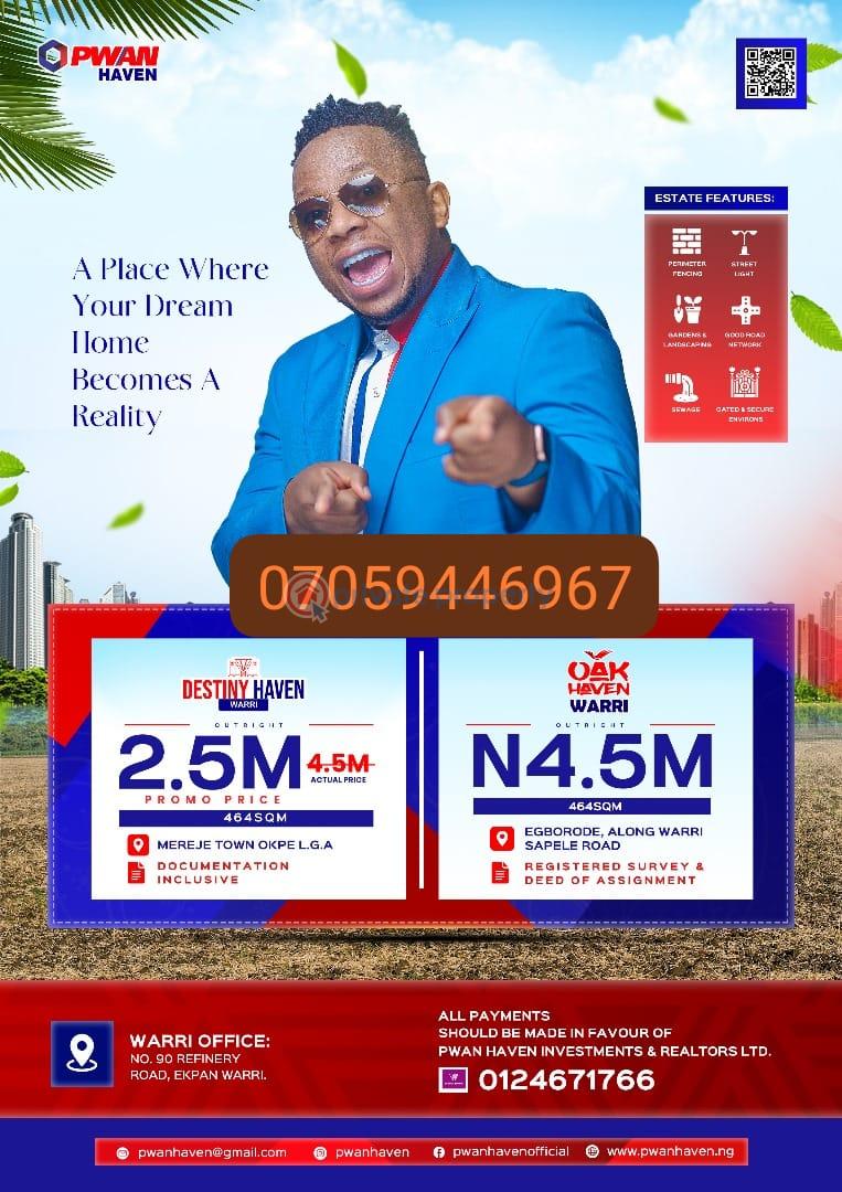 Mixed use Land For Sale Mereje Town Okpe Delta
