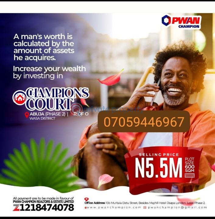 For sale Mixed use Land Wasa,20mins To Apo Mechanic Apo Abuja Phase 2